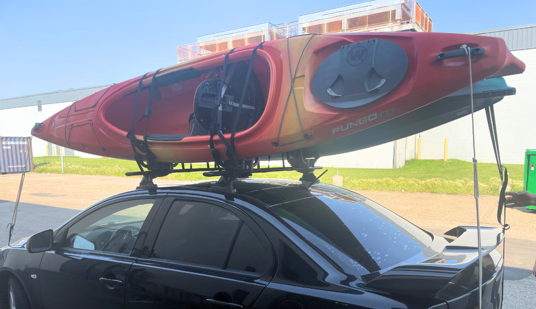 Kayak Tie-Down Assistance on a Mitsubishi Lancer