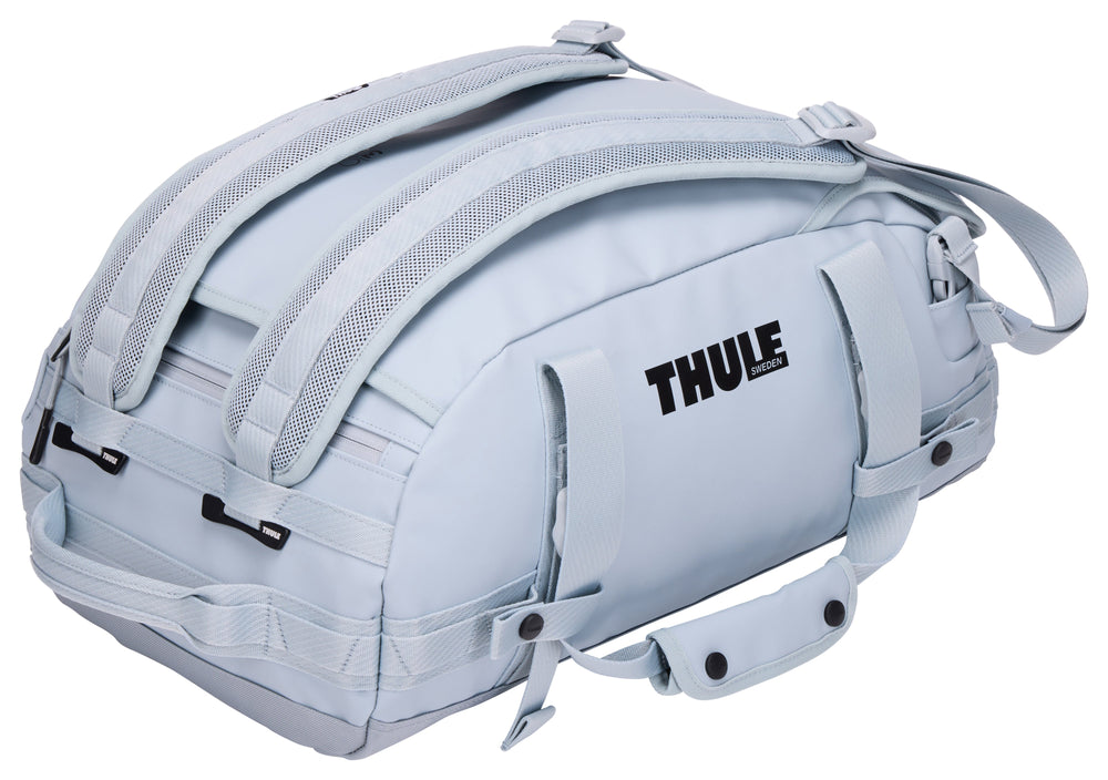Gray backpack with Thule logo on a white background